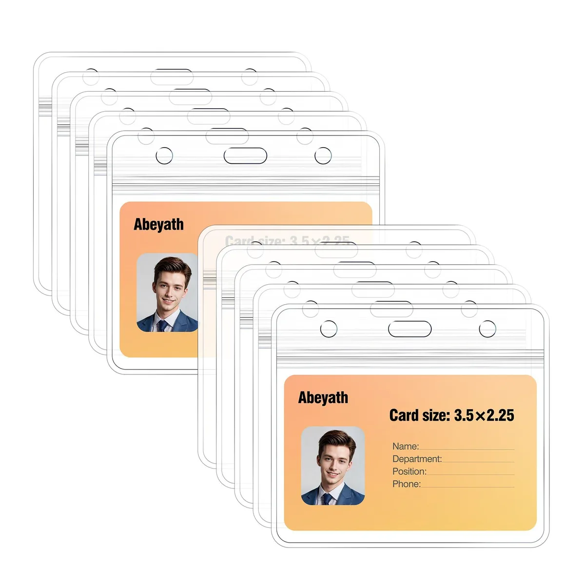 Viator Gear 001 Keyholder 10 Pack 0.8mm PVC Horizontal 2.5x3.5in — product photo