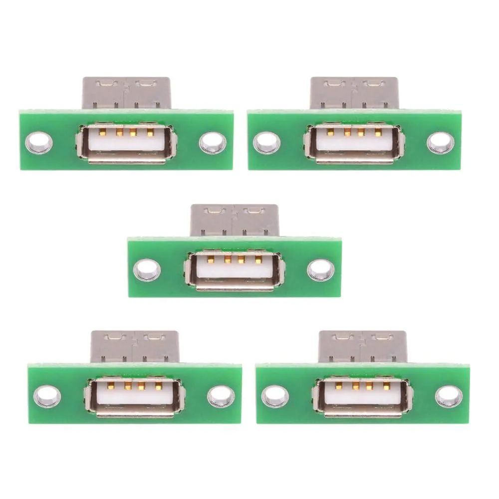 Fervit Fervit USB Type-A Female Panel Mount Solder Connector 5pcs — product photo