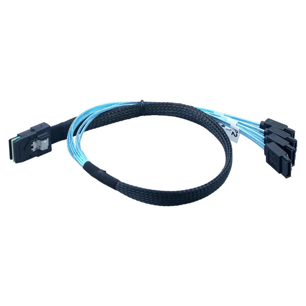 Vibob Store Vibob Store Mini SAS 36Pin SFF-8087 Male to 4 SATA 7Pin Female Cable 1.64Ft 2pcs — product photo