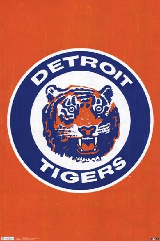 Tigers retro logo poster print on heavy paper 22 by 34 inches