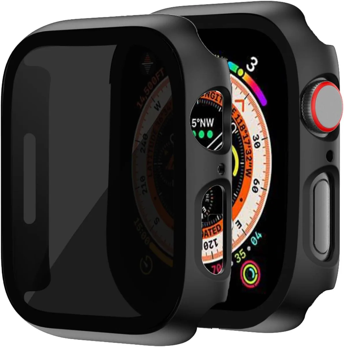 ETEIZU ETEIZU 2 Pack Privacy Screen Protector Case 44mm Black — product photo
