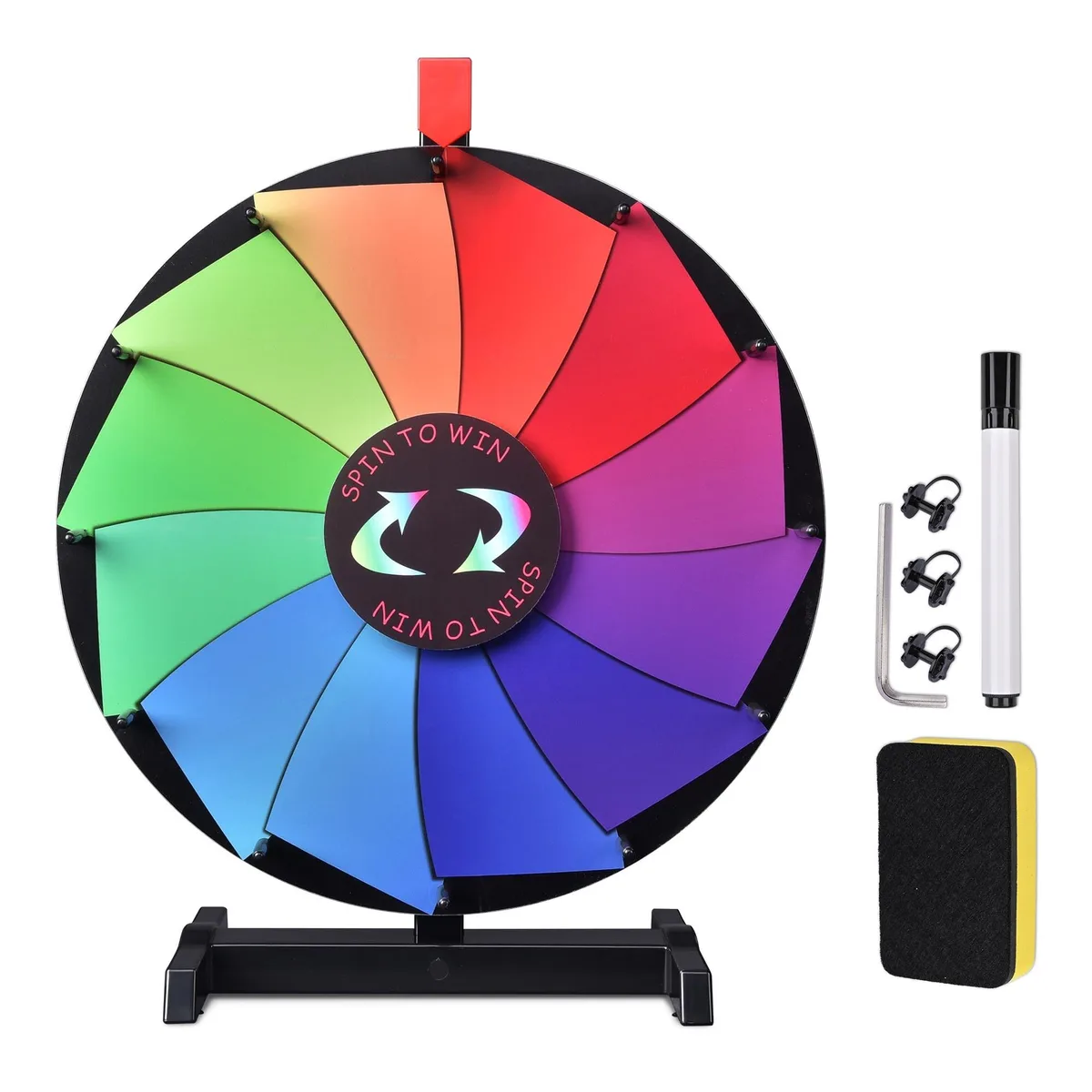 Yescom USA, Inc. Yescom USA, Inc. WinSpin 18" Tabletop Prize Wheel 12 Slots Pinwheel Series — product photo