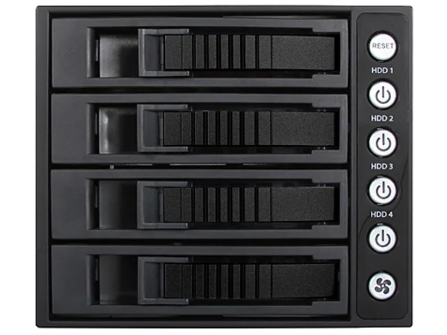iStarUSA Inc. iStarUSA Inc. BPU-340HD-BLACK 3×5.25" to 4×3.5" 2.5" 12Gb/s Hot-swap Rack server accessory — product photo