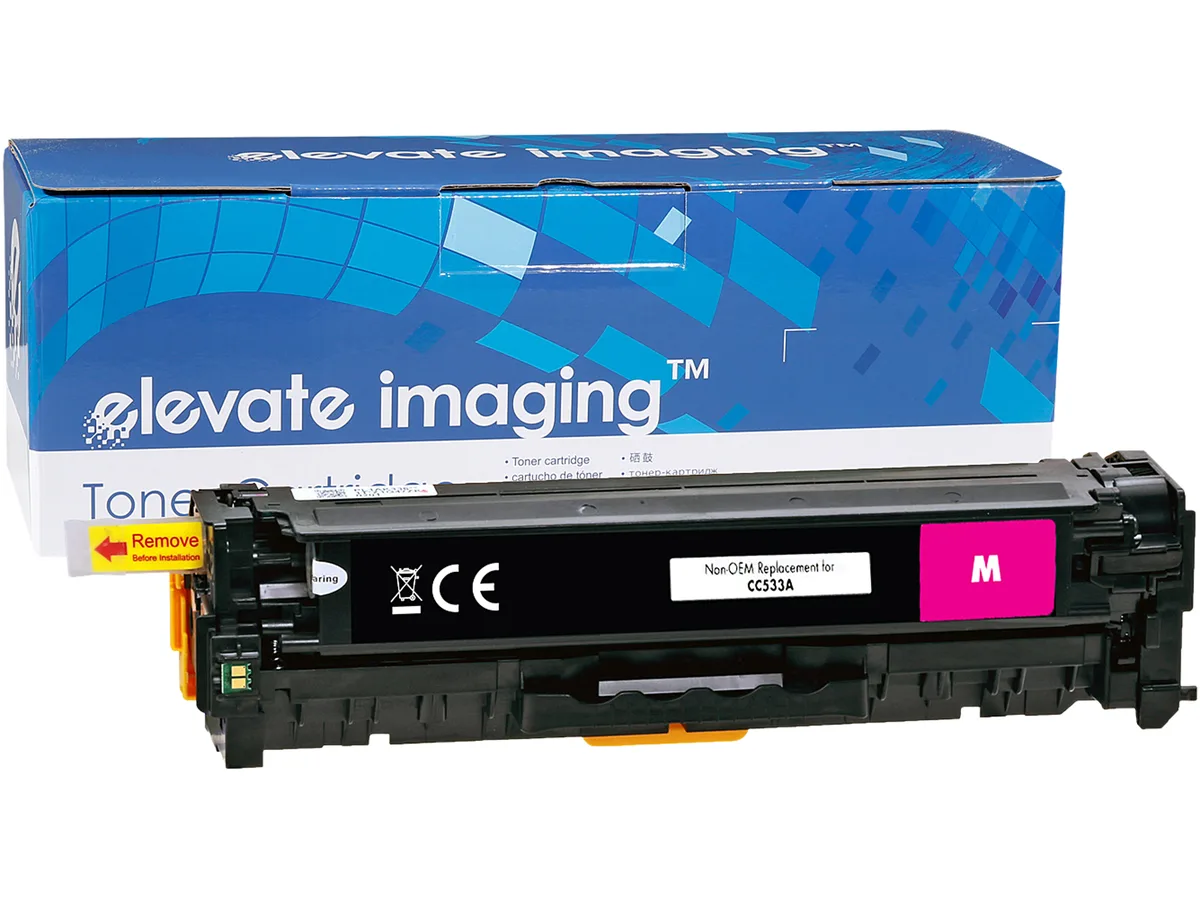 Rectangular magenta toner cartridge, Elevate AHWCC533A, new condition
