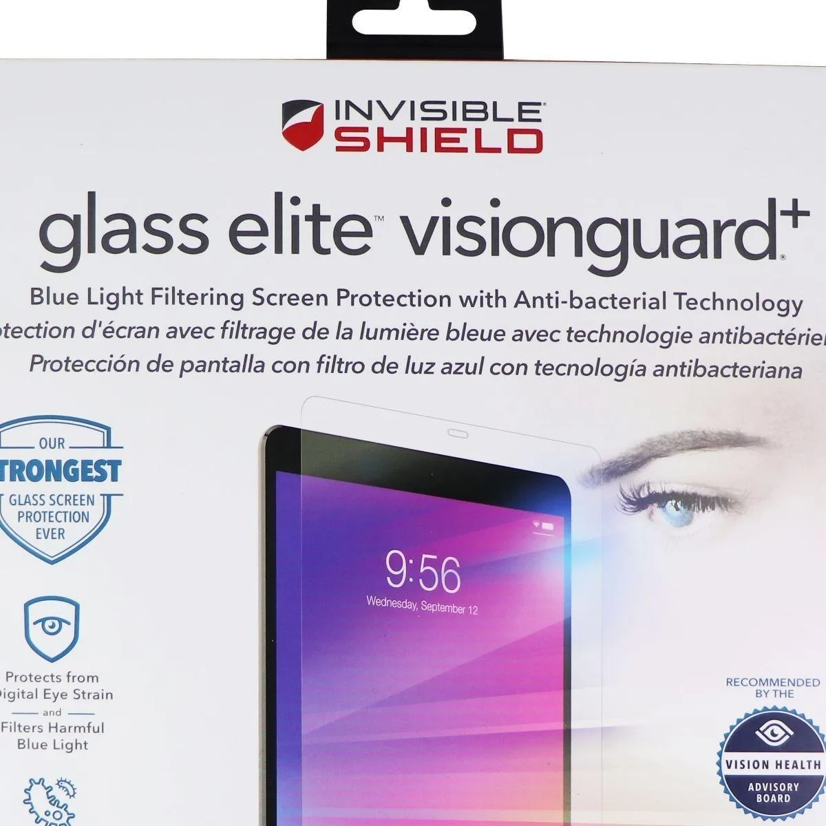 ZAGG ZAGG Glass Elite VisionGuard+ Screen Protector for iPad 10.2 7th Gen — product photo