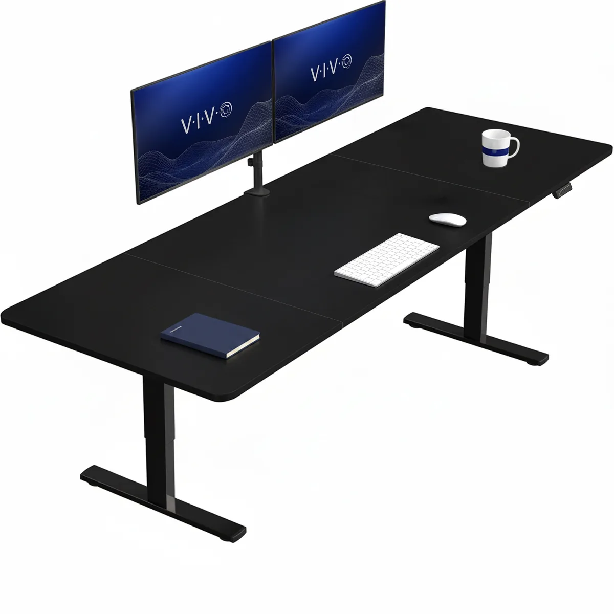 VIVO VIVO Electric 83 x 30 Stand Up Desk Black Table Top Black Frame office furniture — product photo