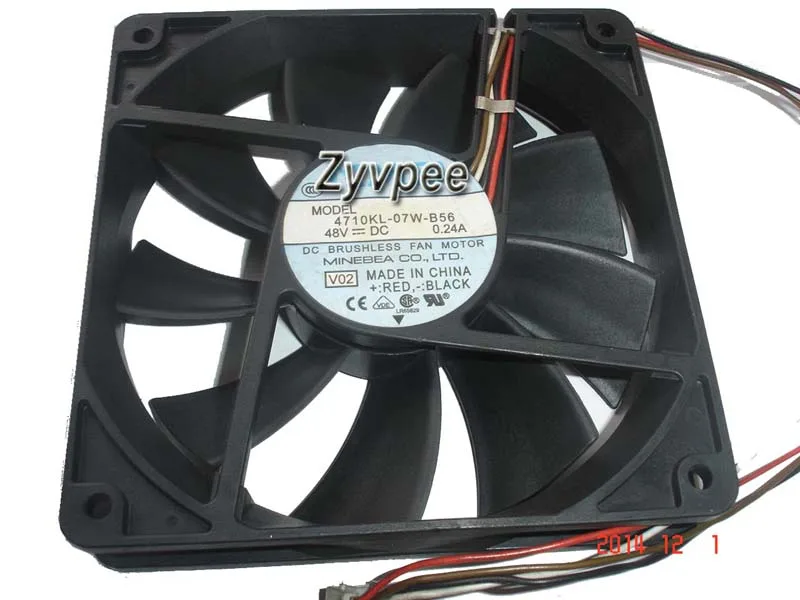 Zyvpee Zyvpee 4710KL-07W-B56 V02 48V 0.24A 4 Pin 120x25mm Case Fan — product photo