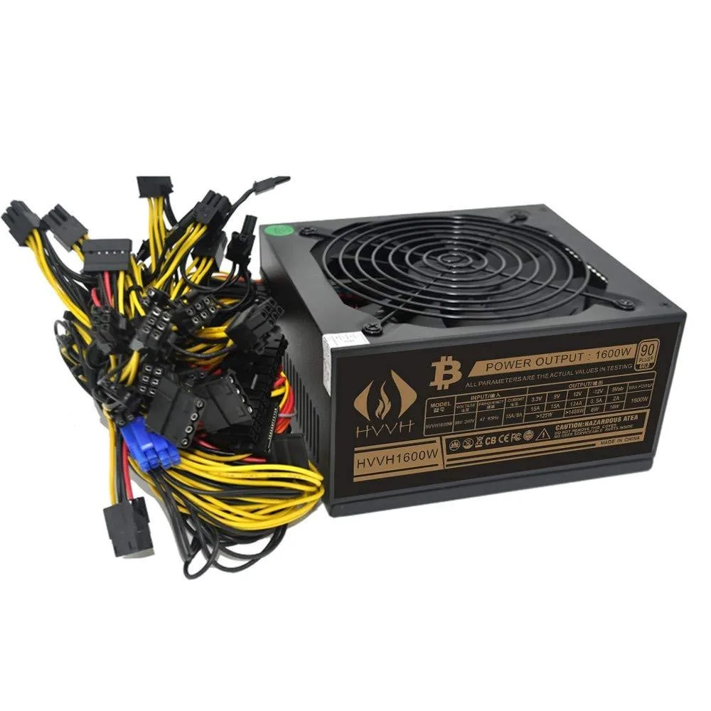 V2 Technologies V2 Technologies HVVH 20+4 Pin Silent Noise Reduction Miner PC GPU ATX 1600W 2 in 1 accessory — product photo