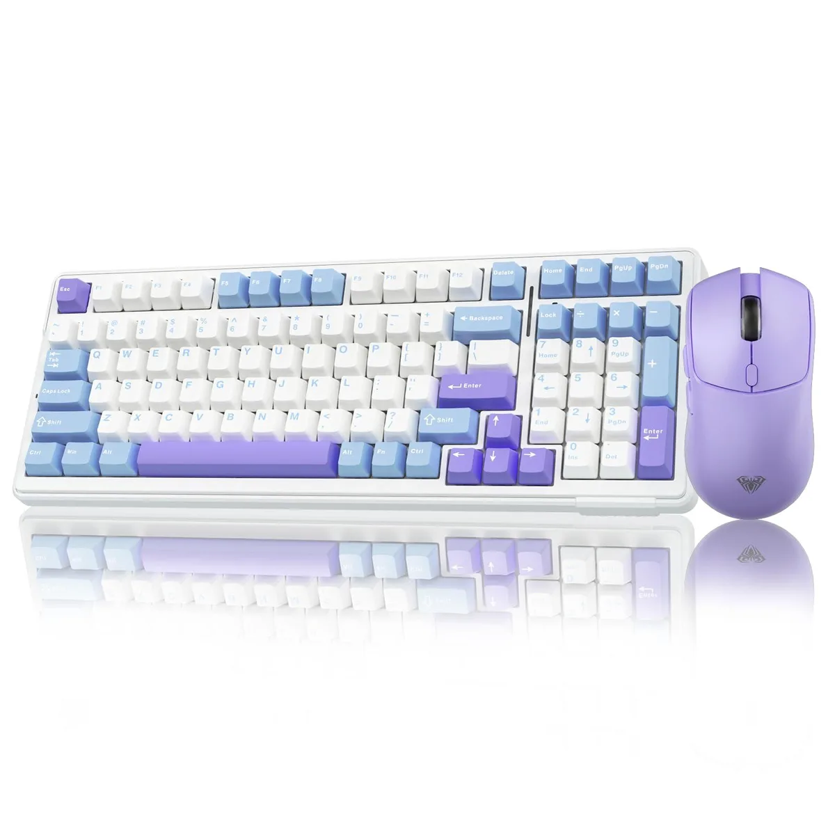 Vszerda Vszerda F99 Wireless Mechanical Gaming Keyboard Light Purple + SC580X Mouse — product photo