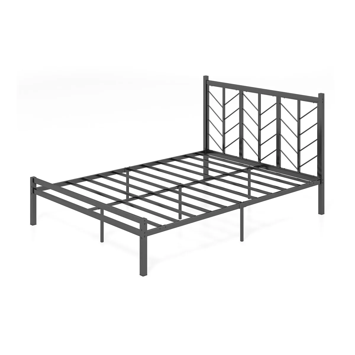SlickBlue SlickBlue Queen Platform Bed with Branch Headboard, Black, 83" x 61" x 43.5 — product photo