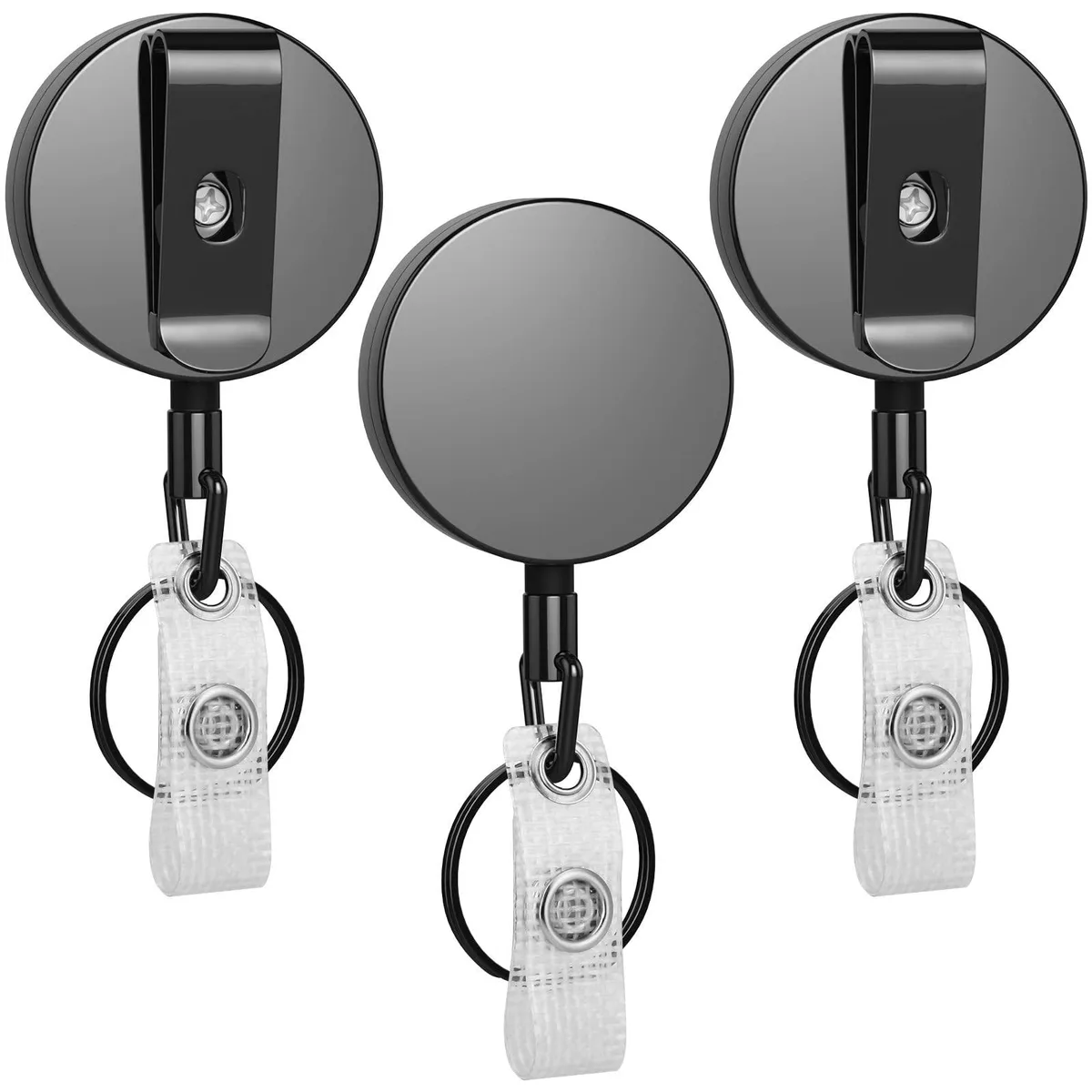 selizo BH-NEW-01 keyholder, 3 pcs, 1.28" diameter, 27" cord, 150 g / 5.3 oz capacity, 100000 pulls — product photo