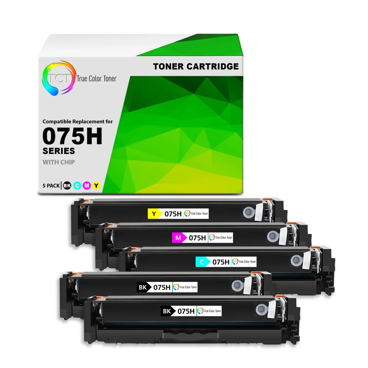 TCT TCT 075H Compatible Toner Cartridge 5PK for Canon 075H — product photo