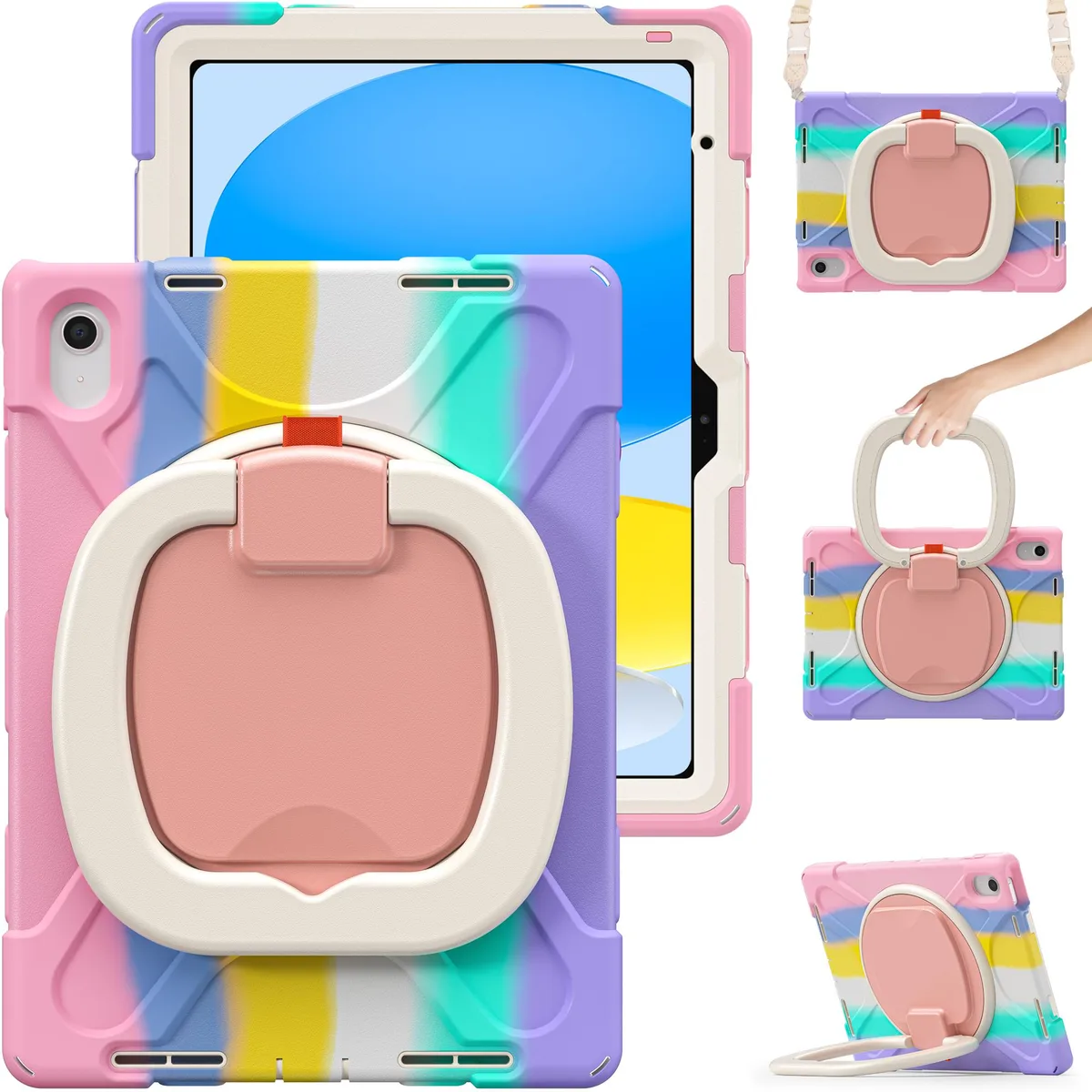 Werleo Werleo A2696 iPad 10.9 2022 rugged case pink/white — product photo