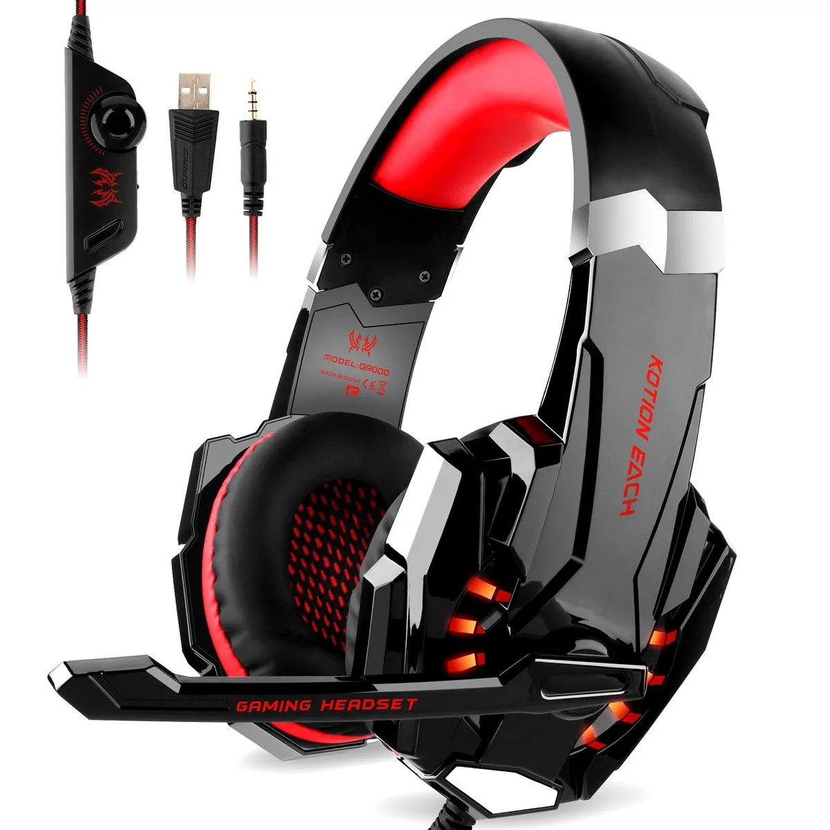 KOTION EACH KOTION EACH G9000 7.1 RGB Stereo Gaming Headset Red — product photo