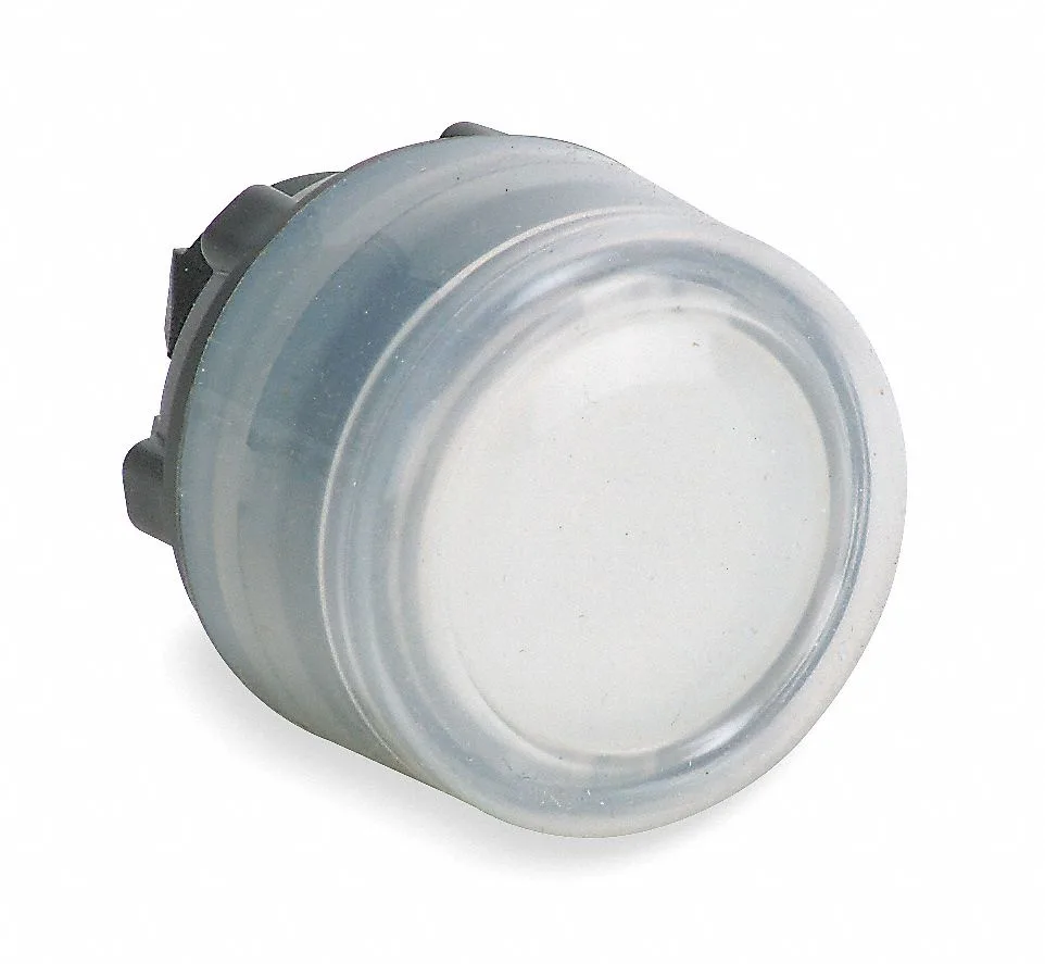 White flush booted push button 22 mm plastic industrial control