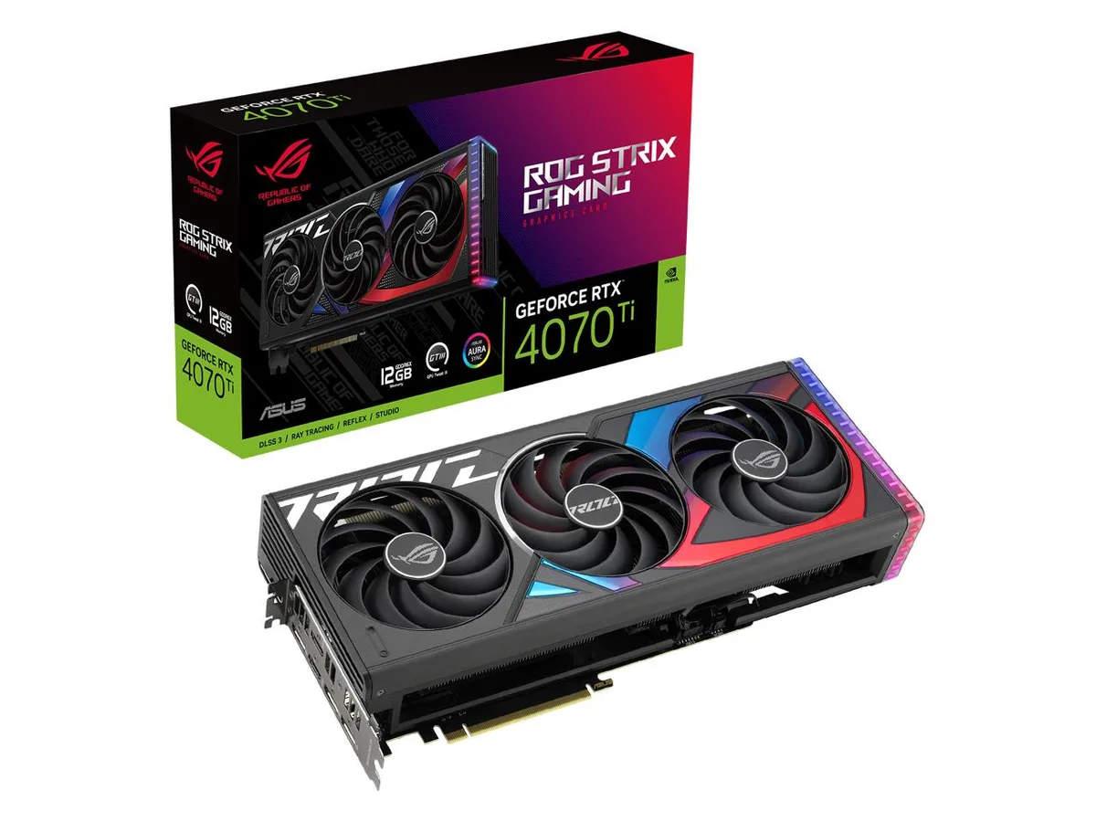 ASUS ASUS ROG Strix GeForce RTX 4070 Ti 12GB graphics card — product photo