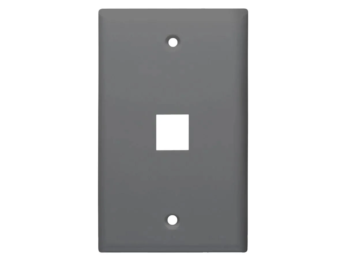 DataComm Electronics, Inc. DataComm Electronics, Inc. Keystone Plate 1 Port Gray — product photo