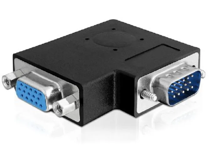 TeKit TeKit Vertical Flat Left Angled 90° VGA Male to Female Adapter — product photo