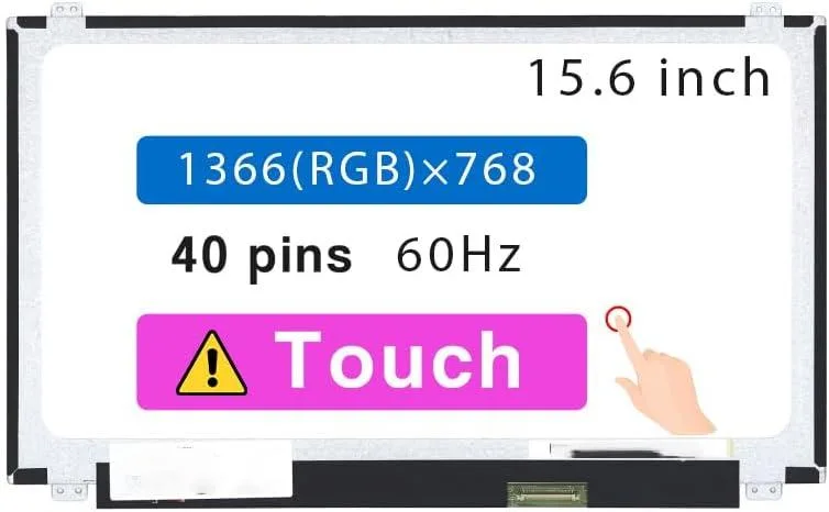 NUOLAISUN NUOLAISUN 15.6" laptop screen 1366 x 768 touch 40 pin for HP 15-BS — product photo
