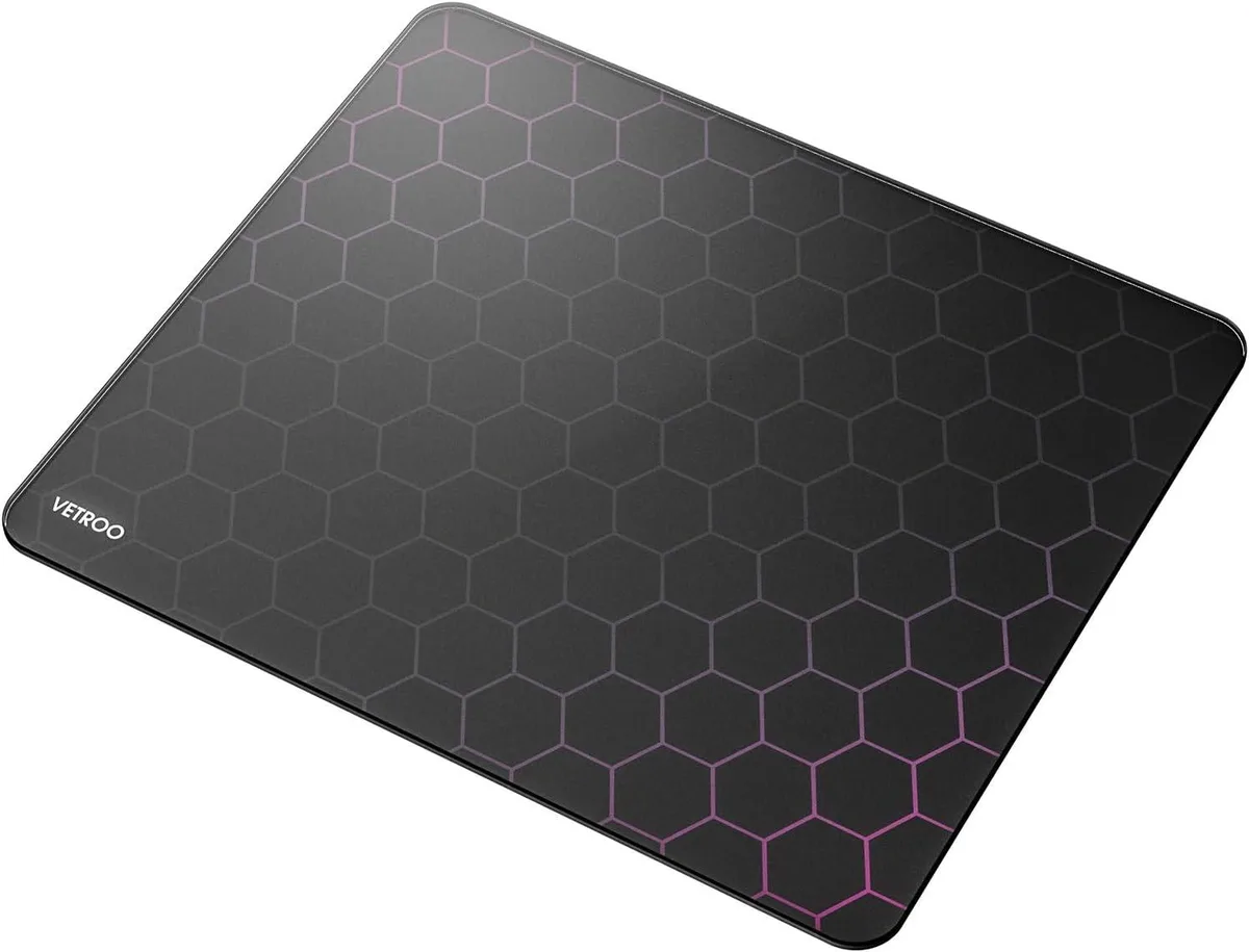 Vetroo Vetroo GMP300 Tempered Glass Mouse Pad 11.8 x 10.2 inches Black — product photo