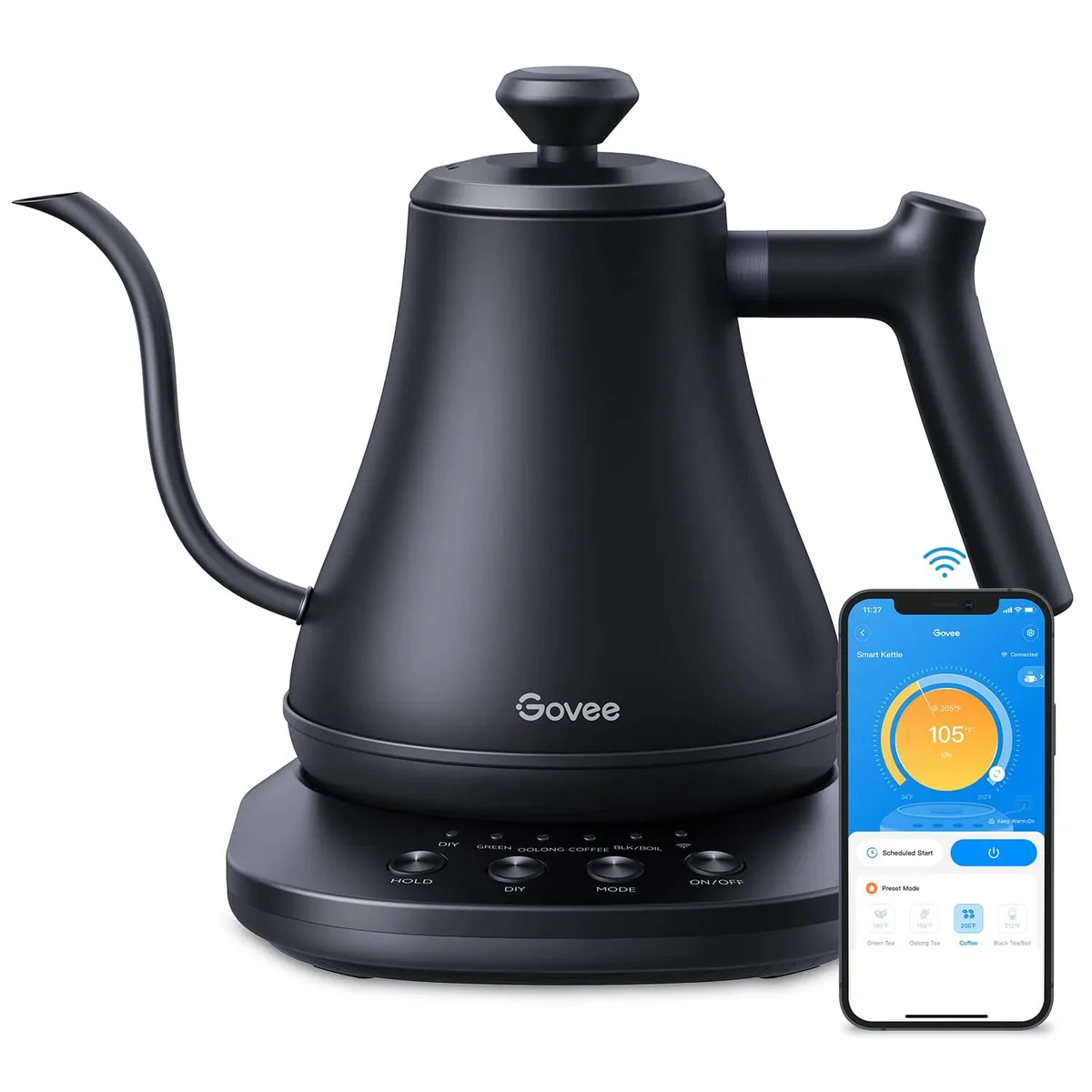  Govee H7170 Smart Electric Kettle 0.8L 1200W Matte Black — product photo