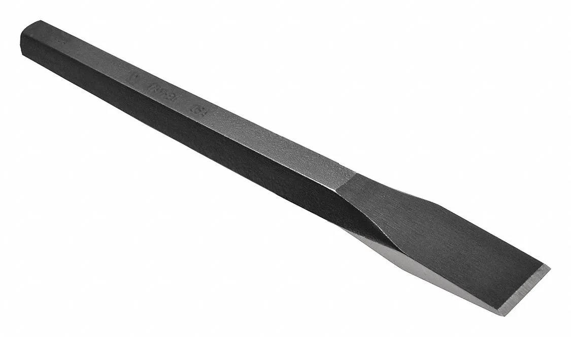 MAYHEW PRO 10200 cold chisel, hex steel, black oxide finish
