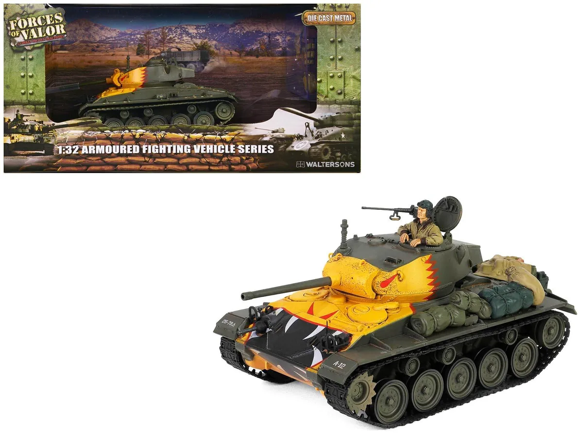 Forces Of Valor Forces Of Valor M24 Chaffee Light Tank Tiger Face 79th Tank Btn 1/32 Diecast Model — product photo