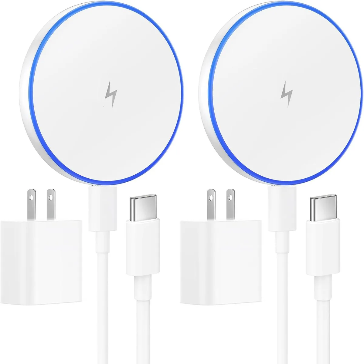 FLEANE FLEANE MagSafe Charger 2 Pack 15W Wireless Charger with 20W Adapter 6FT Cable — product photo