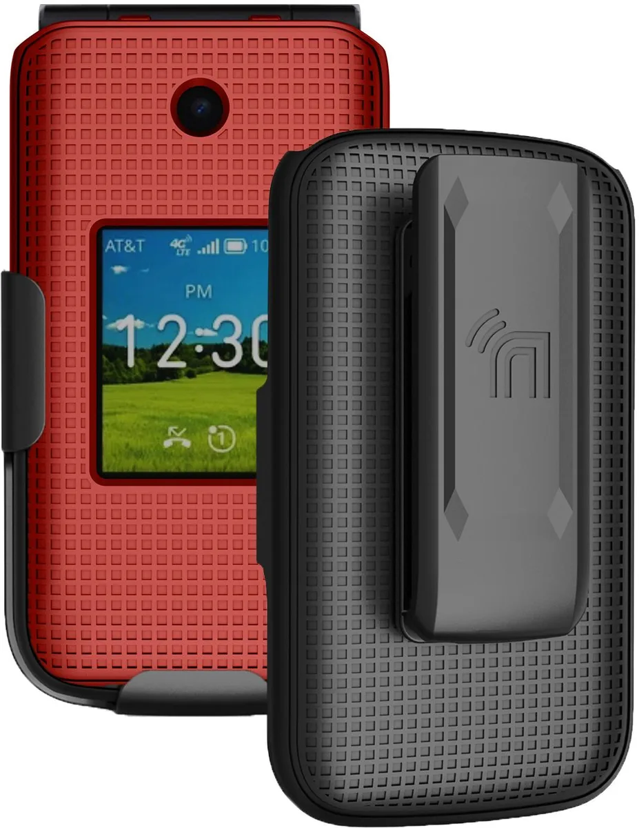 Nakedcellphone Nakedcellphone Grid Case &amp; Belt Clip Holster Red 13 positions U1030 — product photo