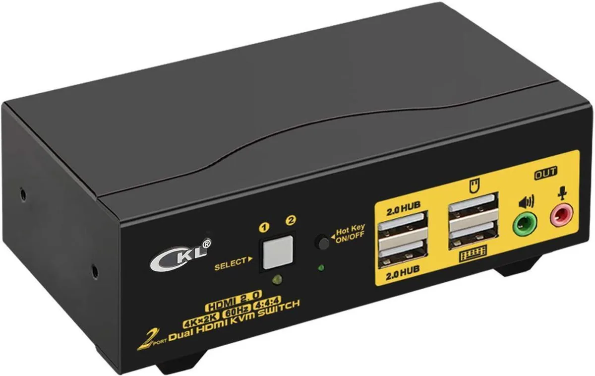 Vszerda Vszerda 2-Port Dual Monitor HDMI KVM Switch 4K 60Hz — product photo