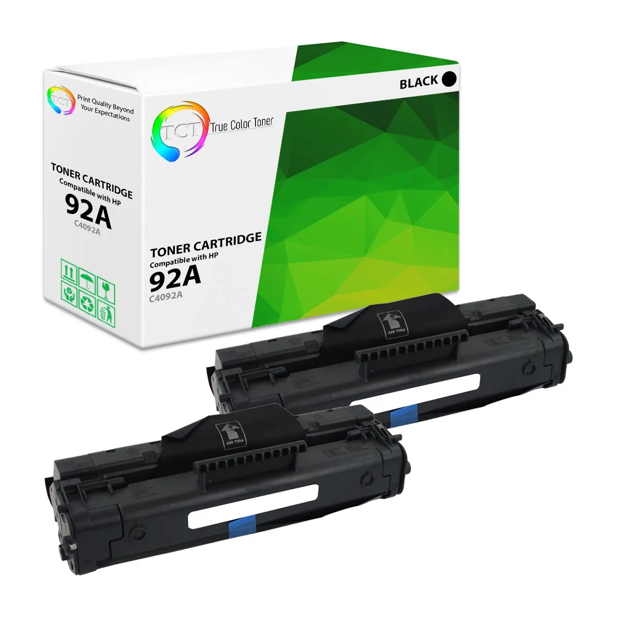 TCT TCT 92A Toner Cartridge 2 Pack Black C4092A 2500 Pages — product photo