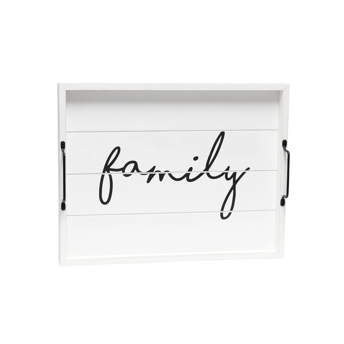 Elegant Designs Elegant Designs Decorative Wood Serving Tray 15.50" x 12" "Family" HG2000-WFM — product photo