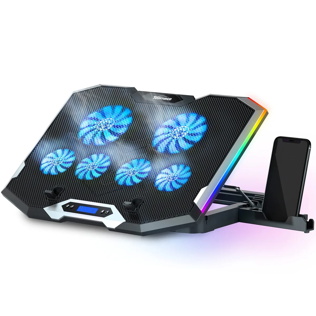  ENHANCE C11-CA Laptop Cooling Pad 6 Fans 15.6-17.3in Blue LED — product photo