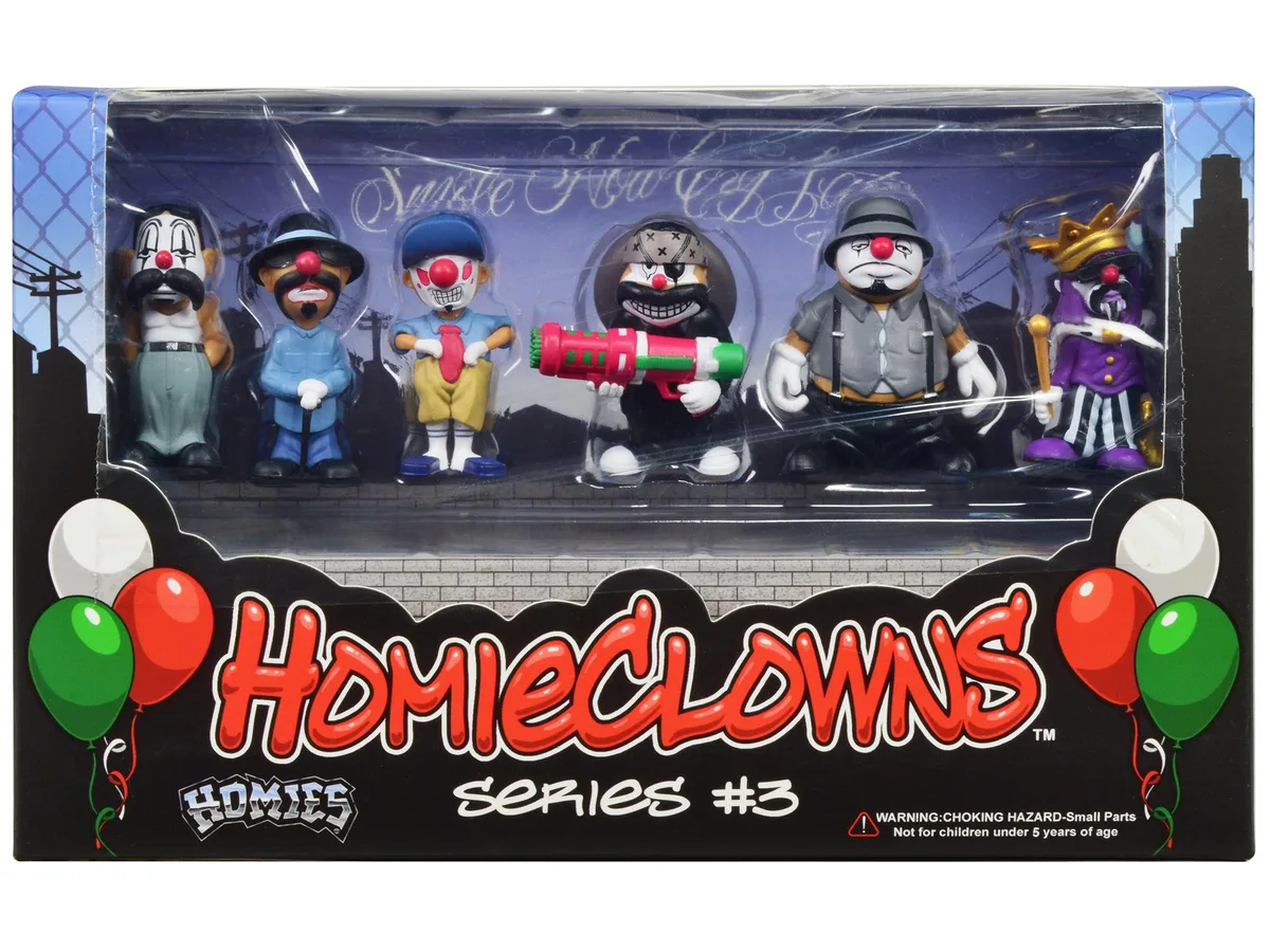 Homies Homies "HomieClowns" Series 3 2-Inch Figures Set of 6 hobby collectible — product photo