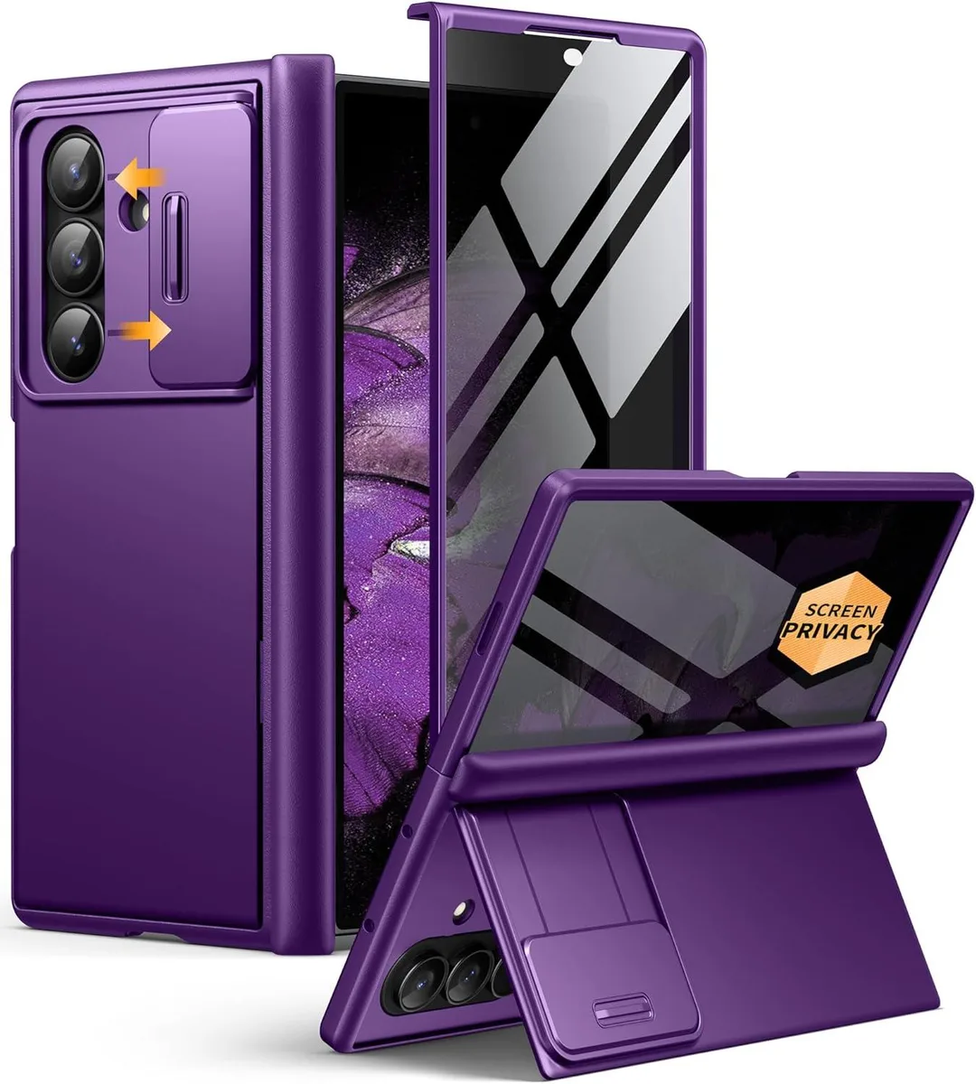 BFKK BFKK Z Fold 7 Case Privacy Screen Kickstand Camera Cover Purple — product photo