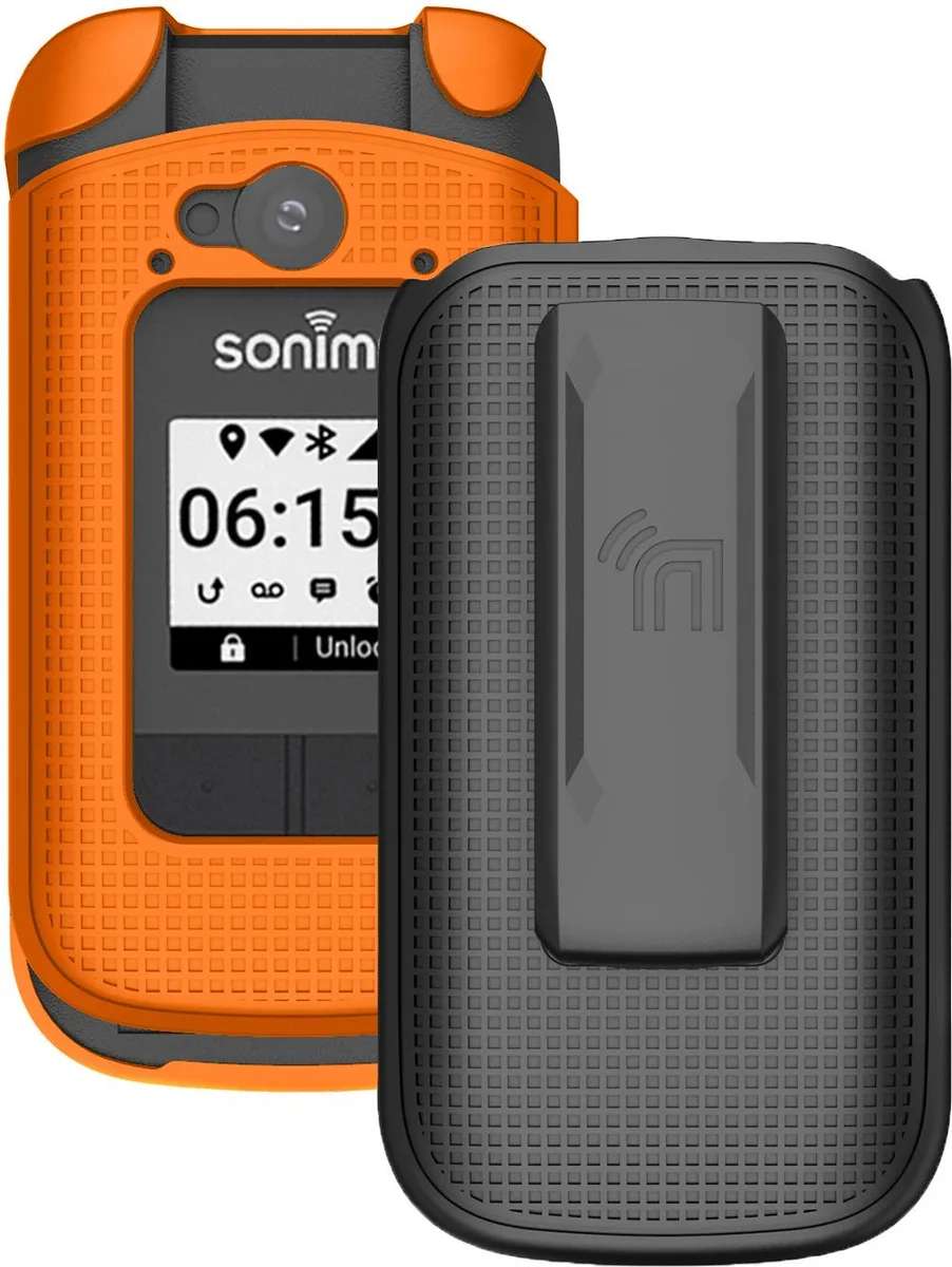 Nakedcellphone Nakedcellphone XP3900 Orange Hard Case &amp; Belt Clip Holster Combo (13-position) — product photo