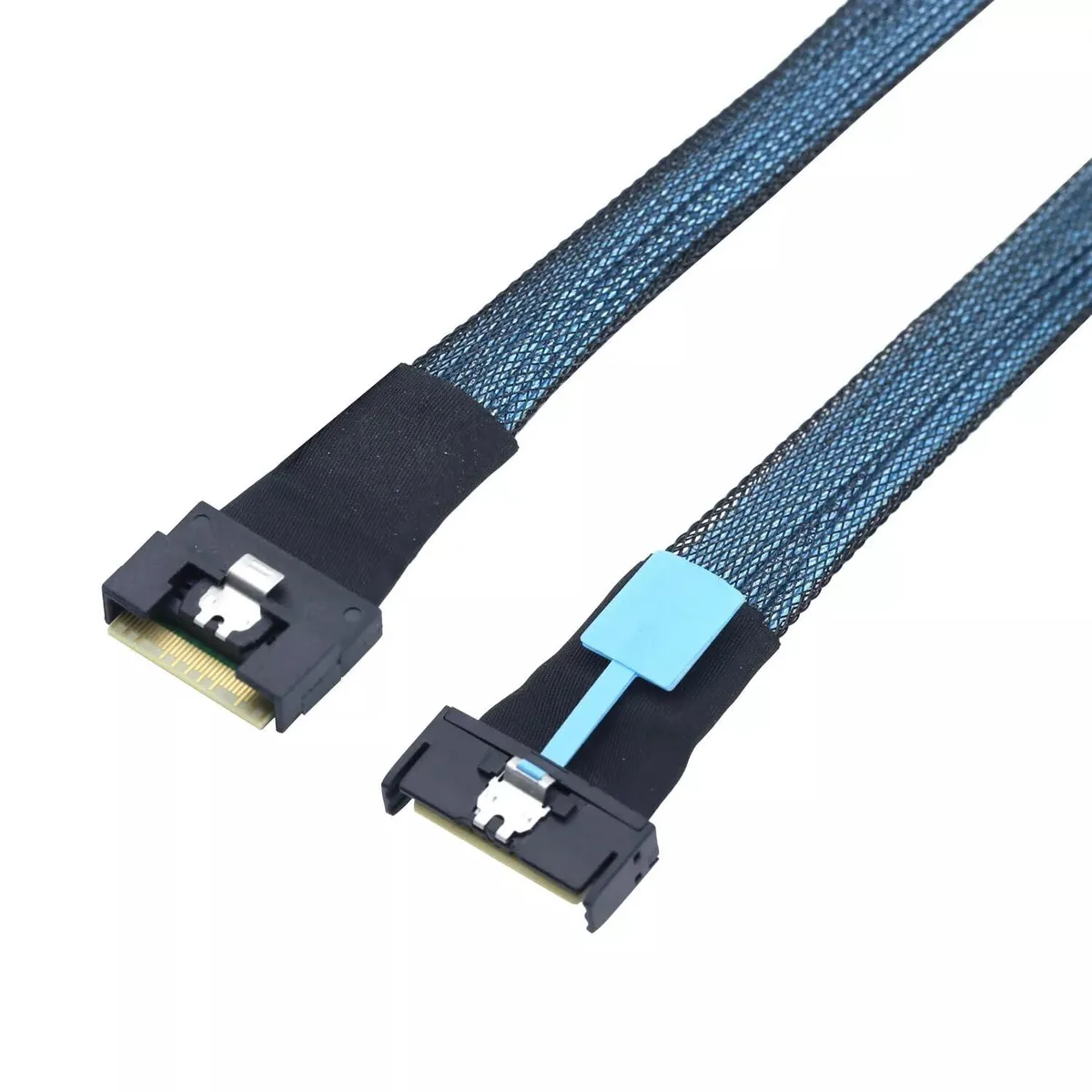 Vszerda Vszerda PCI-E 5.0 MCIO x8 74P to SAS 4.0 SFF-8654 8i 74Pin SAS Cable 24 Gbps 1m — product photo
