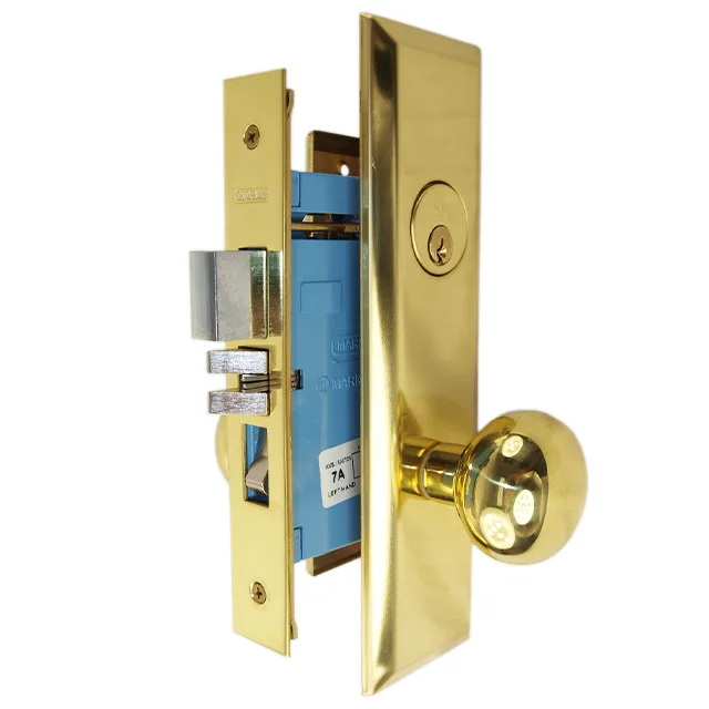 Marks USA Marks USA New Yorker 7NY10A/3 Polished Brass Right Hand Mortise Door Lock — product photo