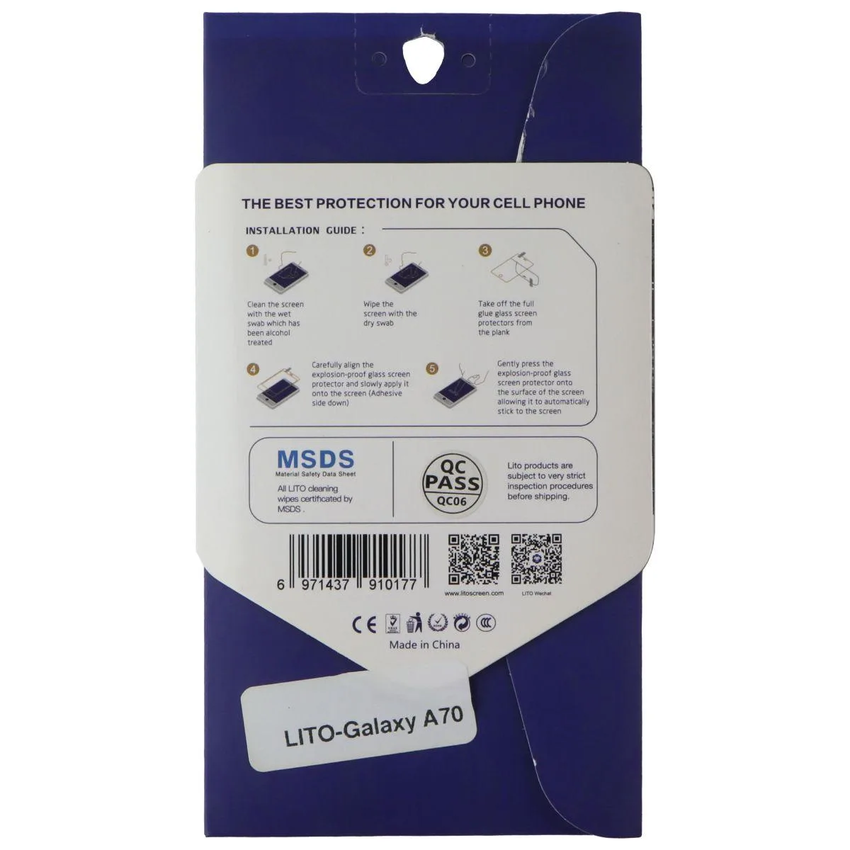 Lito Children’s Wear Lito Children's Wear 2.5D Full Glue Tempered Glass Screen Protector for Samsung Galaxy A70 — product photo