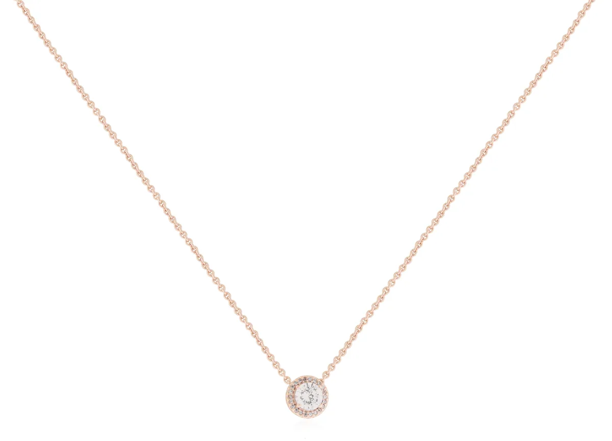 PANDORA PANDORA Silver Rose Round CZ 17.8 Inch Necklace — product photo