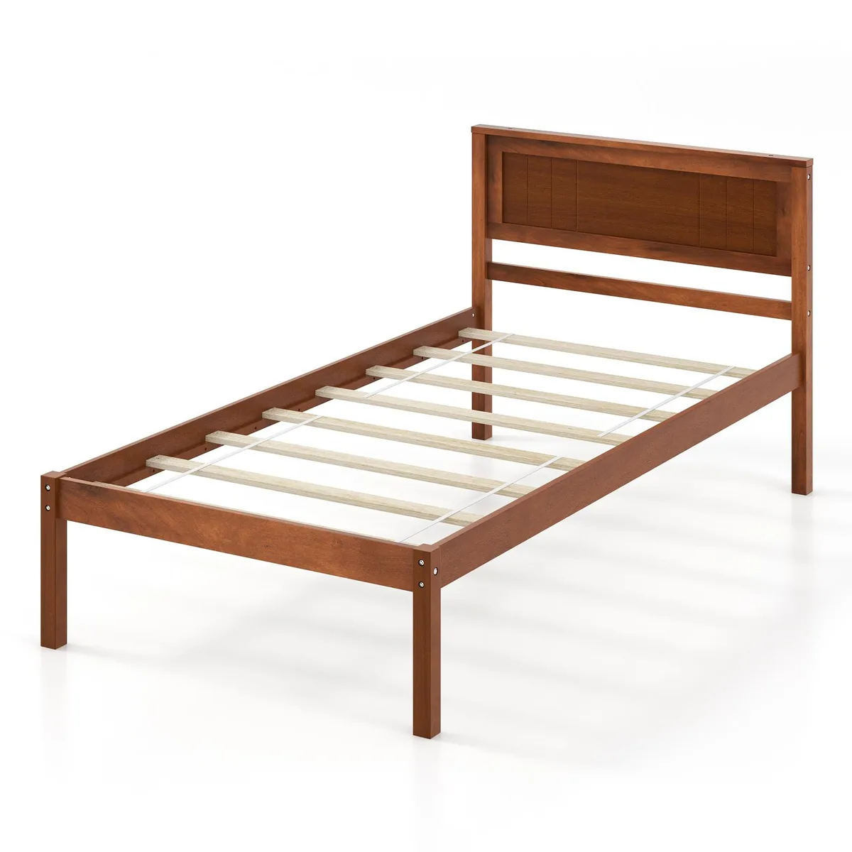 SlickBlue SlickBlue Twin Bed Frame Walnut 79.5" x 42" x 36 — product photo