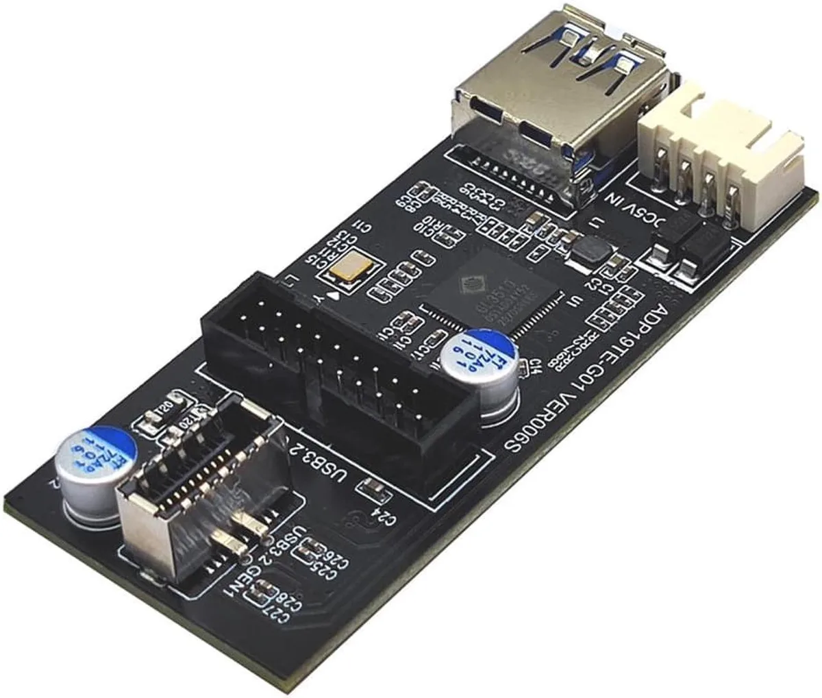 Vszerda Vszerda Internal USB 3.0 19Pin to USB 3.2 Type-E & 19Pin Splitter 1.3ft — product photo