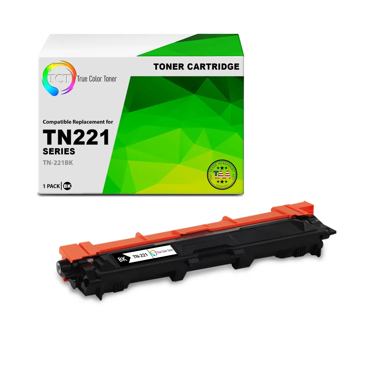 True Color Toner True Color Toner TN-221BK Black Toner Cartridge 2500 Pages — product photo
