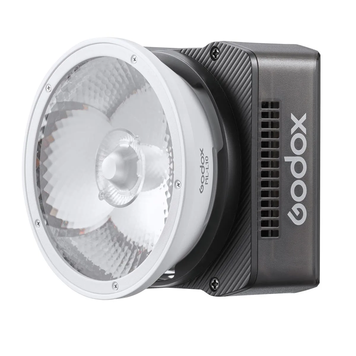 Compact rectangular RGB LED video light with matte finish and magnetic back