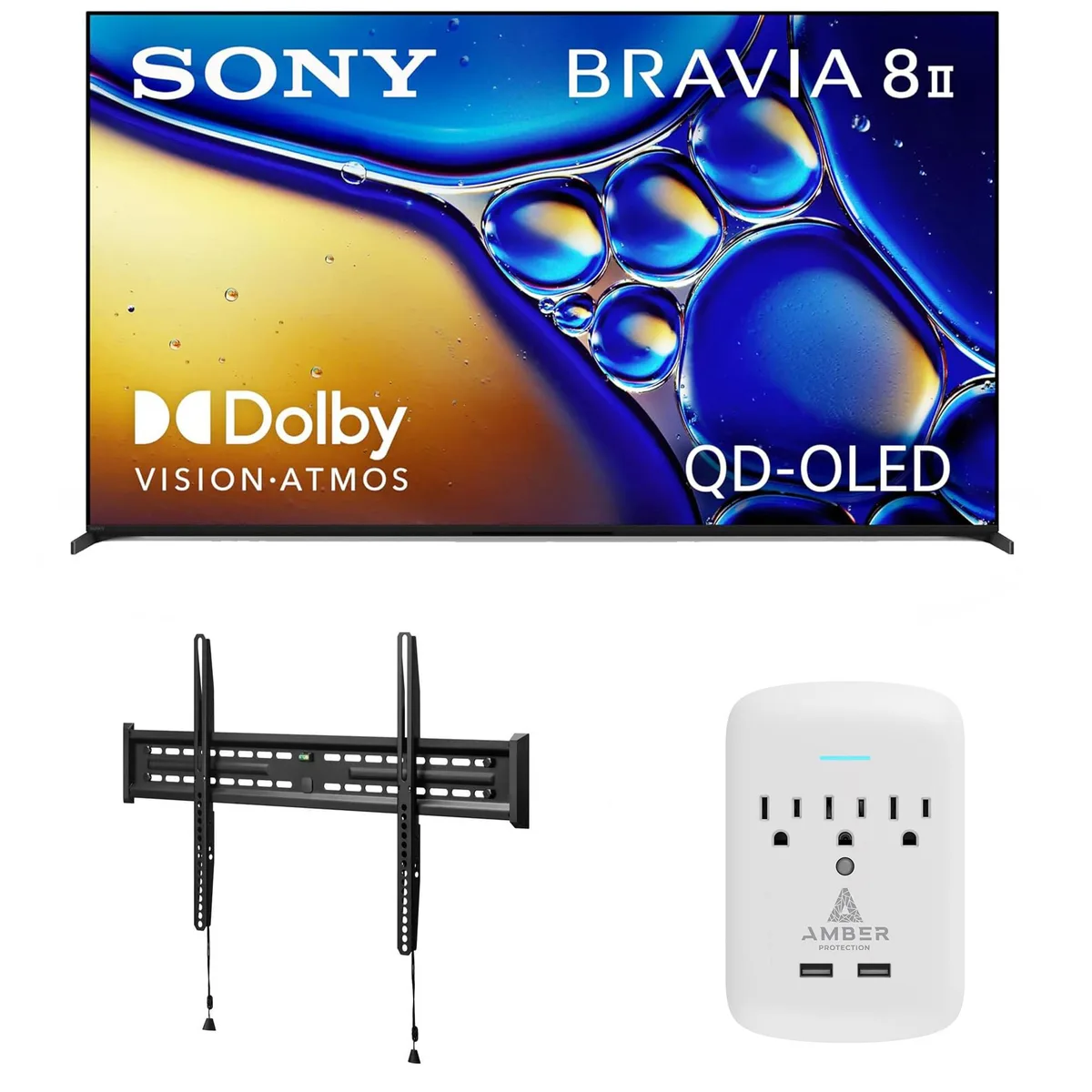 Sony Sony K55XR80M2 55" QD-OLED 4K 120Hz Google TV with Mount &amp; Surge Protector — product photo