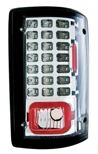 Pair of LED tail lamps in platinum smoke finish for Ford Econoline 1995-2012