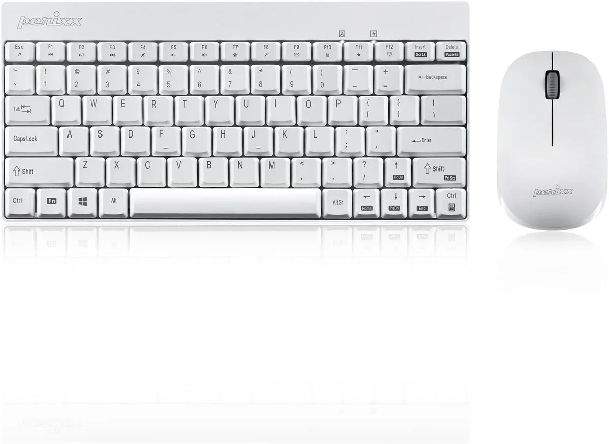 Perixx Perixx Periduo-712W Wireless Keyboard and Mouse Set, White — product photo