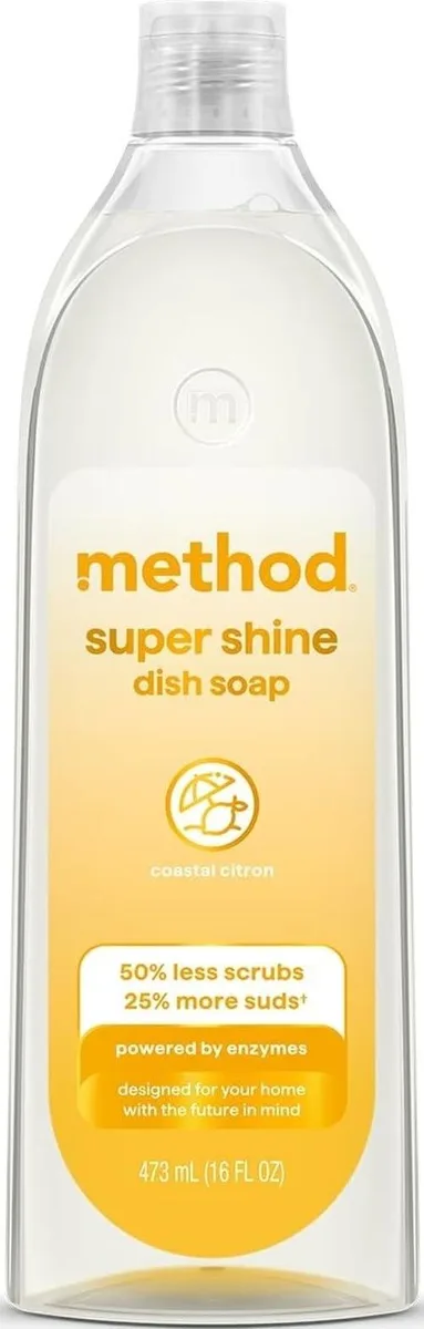 Clear 16 fl oz bottle of Coastal Citron scented liquid cleaner