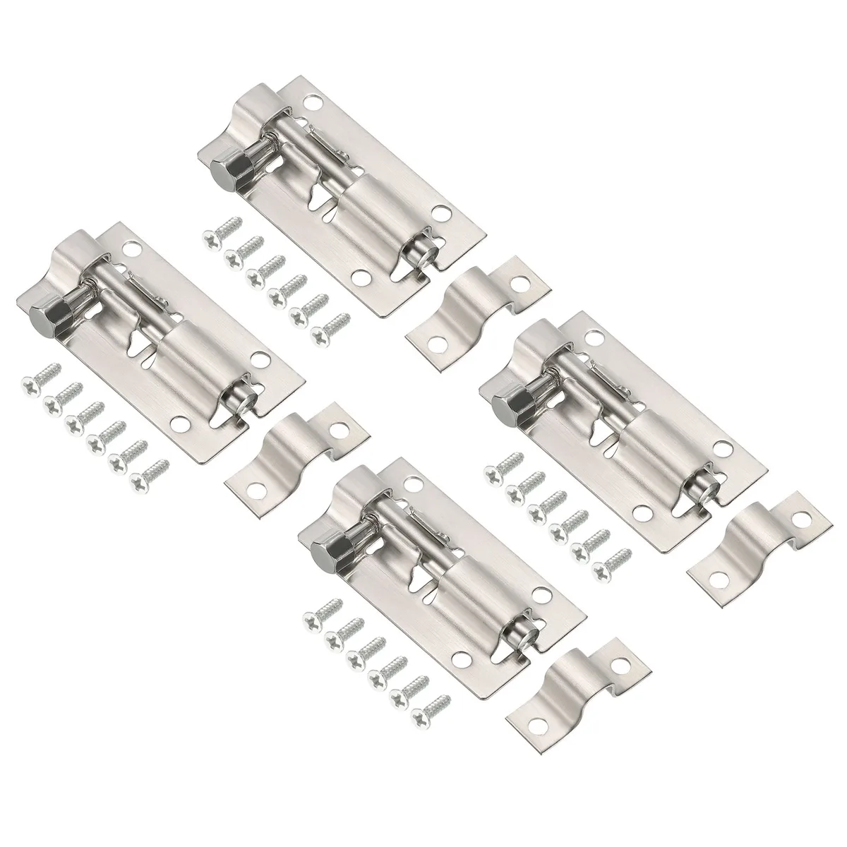 Unique-Bargains Unique-Bargains 2 Inch Barrel Bolt Latch 4 Pack Stainless Steel Door Lock — product photo