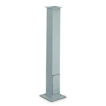 Straight carbon-steel pedestal column 35 in tall 4 in square polyester powder-coated finish